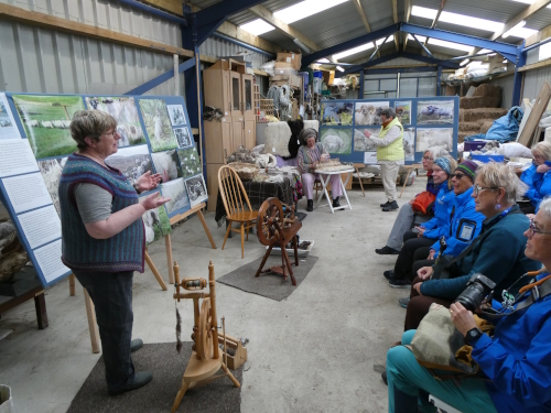 Talk and demonstration for visitors to the farm